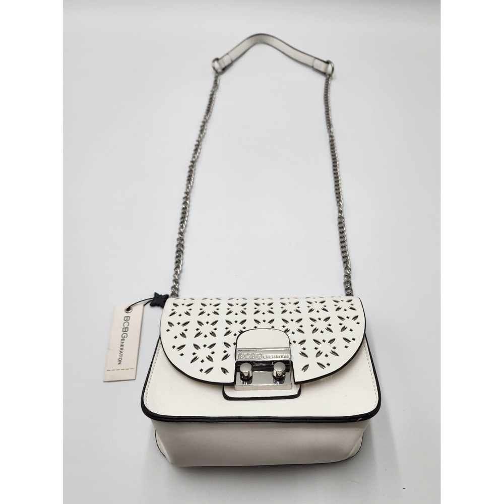 BCBGeneration Marley White Faux Leather‎ Shoulder